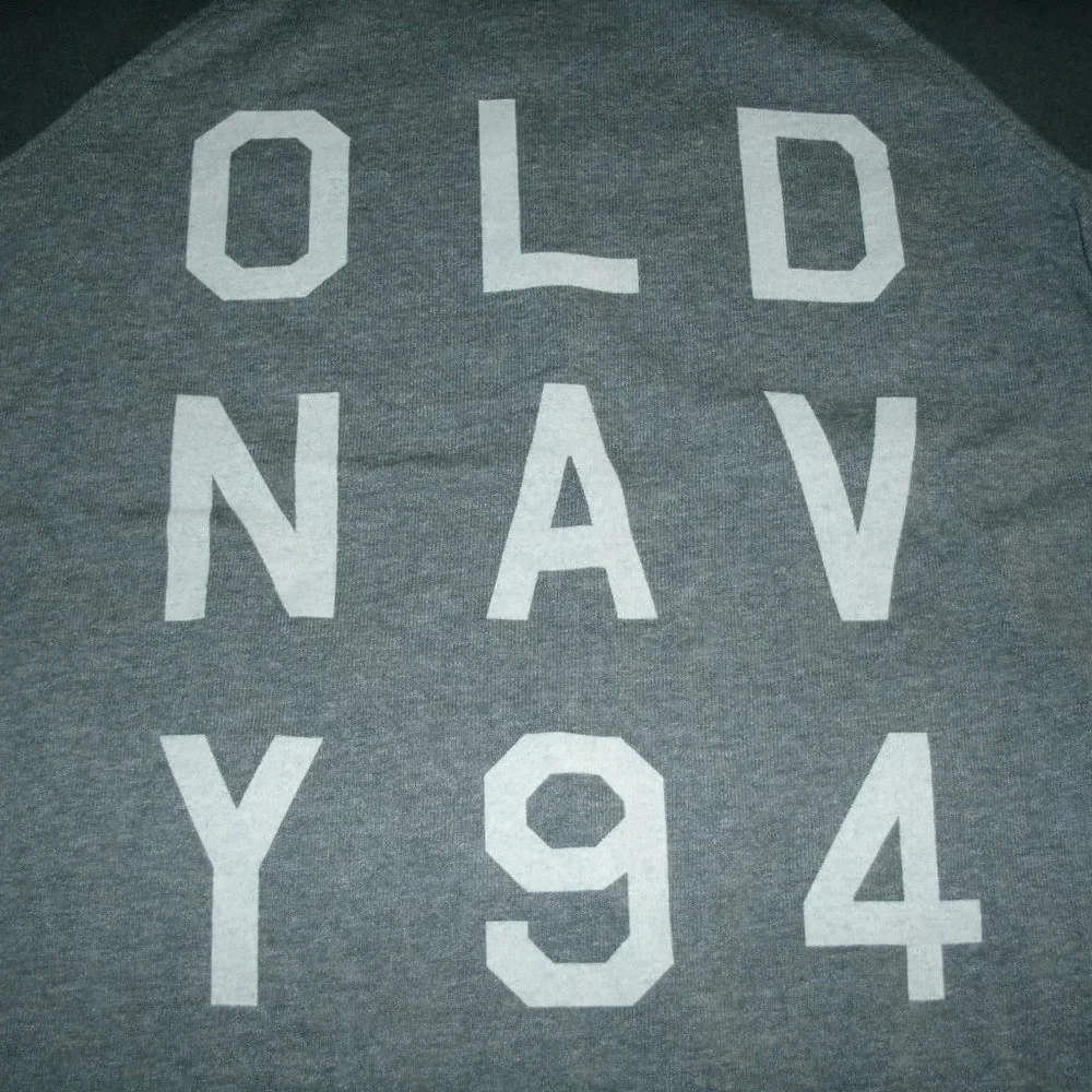 Old Navy Boys T-Shirt Long Sleeve Sleeve Raglan Gray Baseball 5T New
